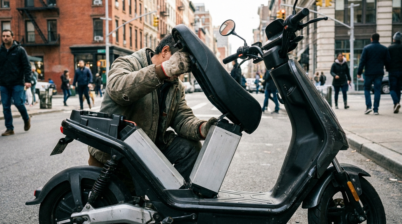 Bateria de scooter elétrica: potências, autonomia, remoção, preço para trocar e como saber se a sua está no fim
